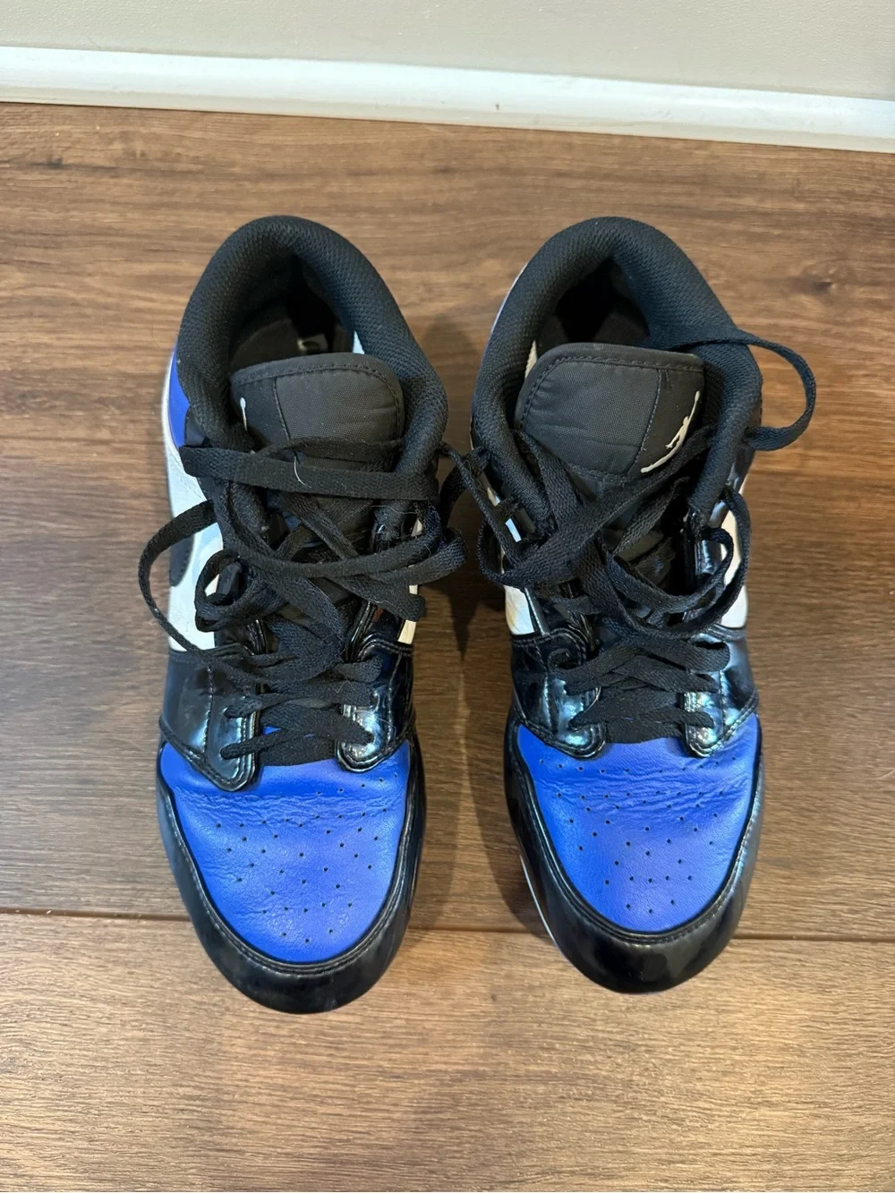 Nike Black Blue White Low-Top Football Cleats